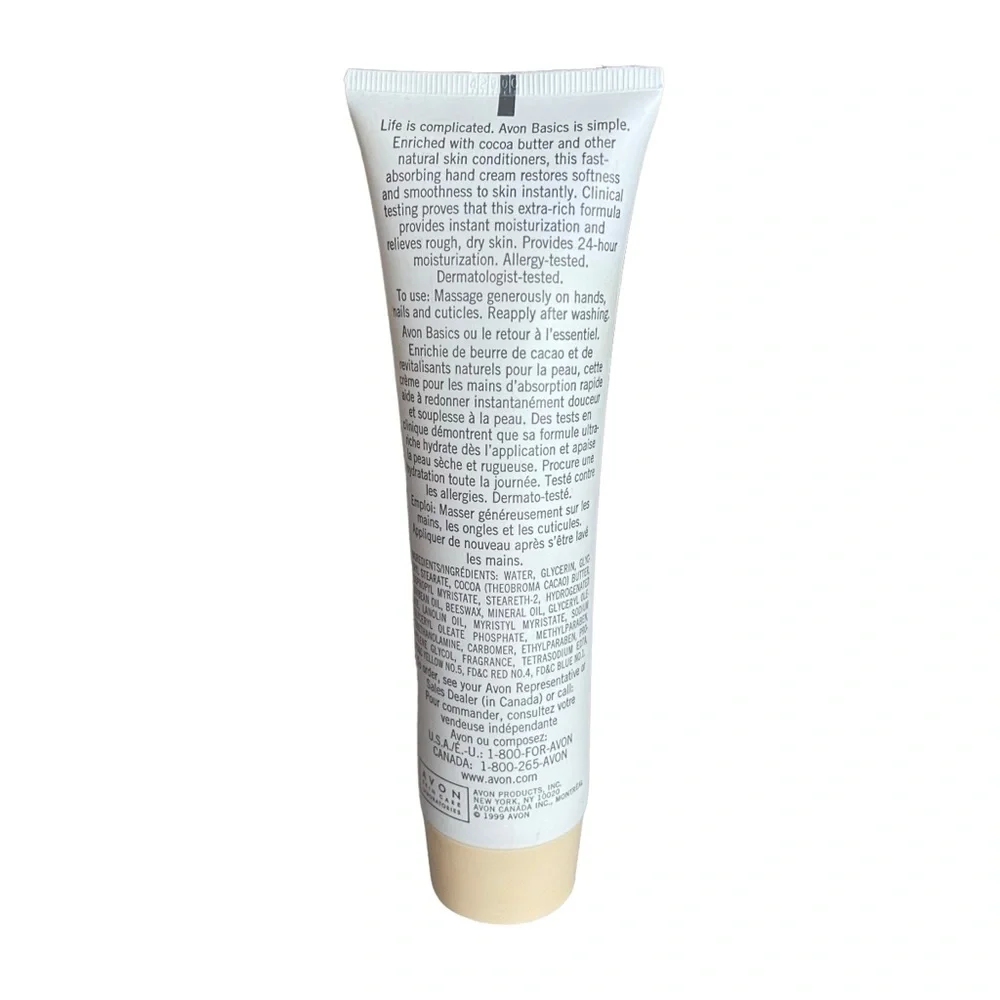Avon Basics Hand Cream Care Deeply Cocoa Butter